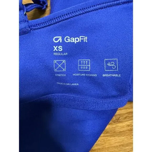 GAP Fit Eclipse Blue Bra Top XS Brami Halter Yoga Cami Tank Athletic - Picture 4 of 4